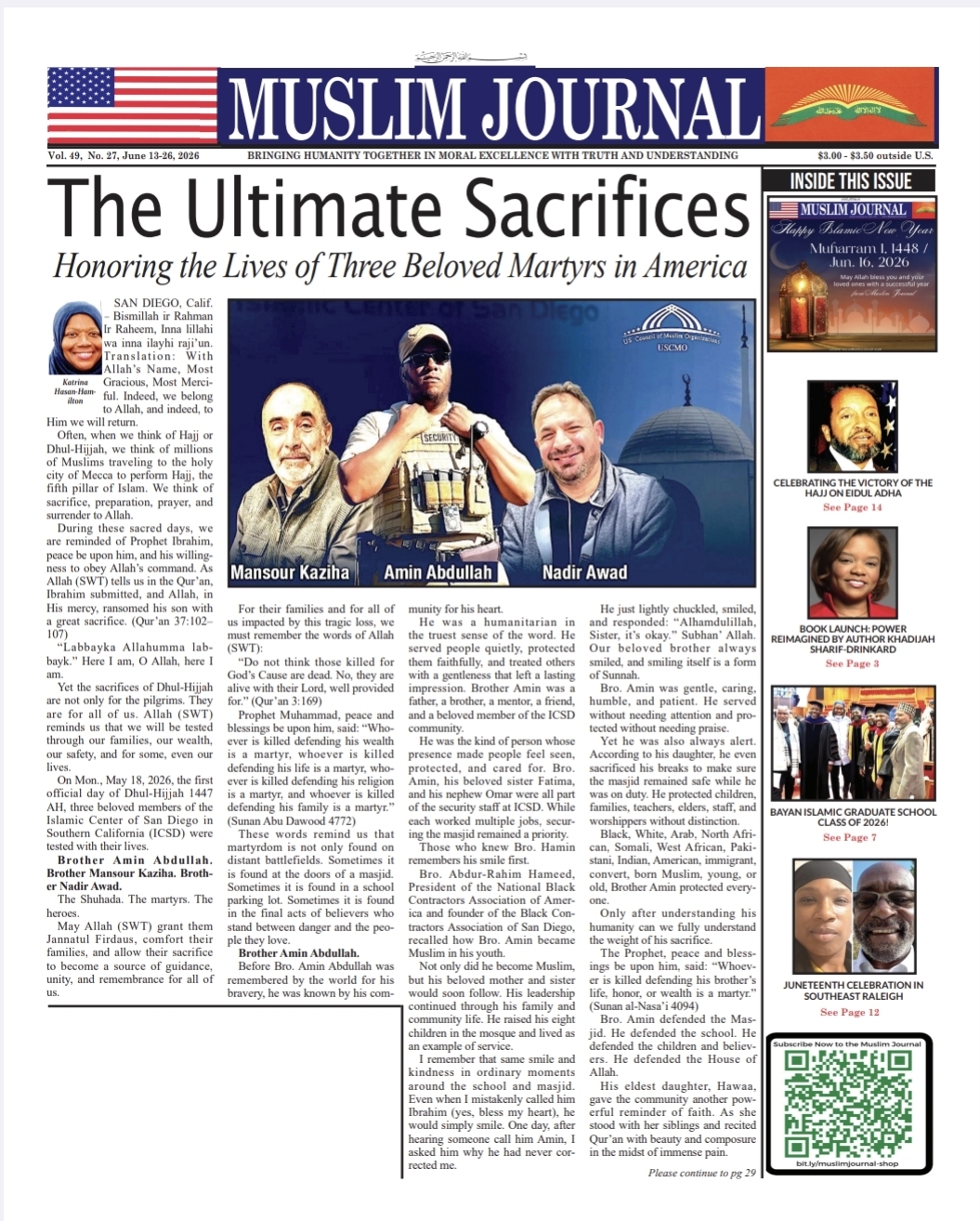 MUSLIM JOURNAL, VOL 49, NO 27, JUN 13 – 26, 2026