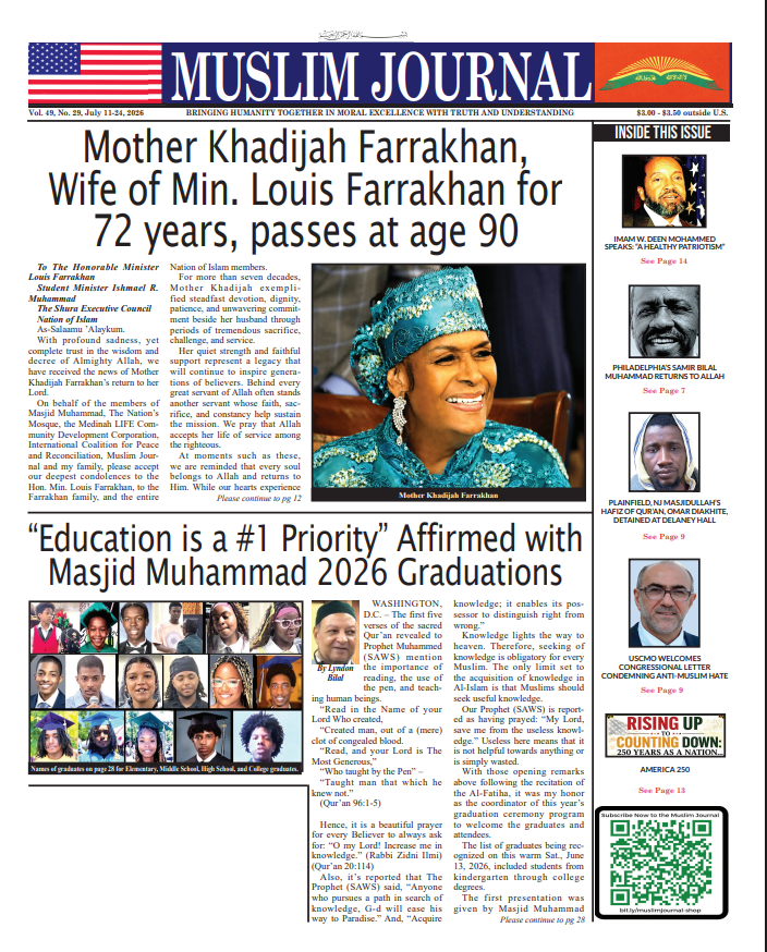 MUSLIM JOURNAL, VOL 49, NO 29, JUL 11-24, 2026