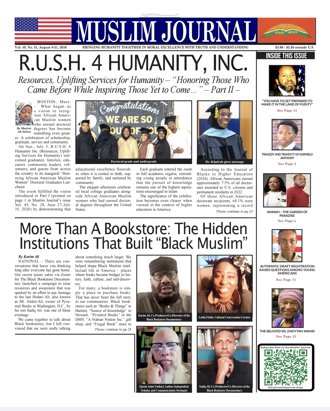 MUSLIM JOURNAL, VOL 49, NO 31, AUG 8-21, 2026