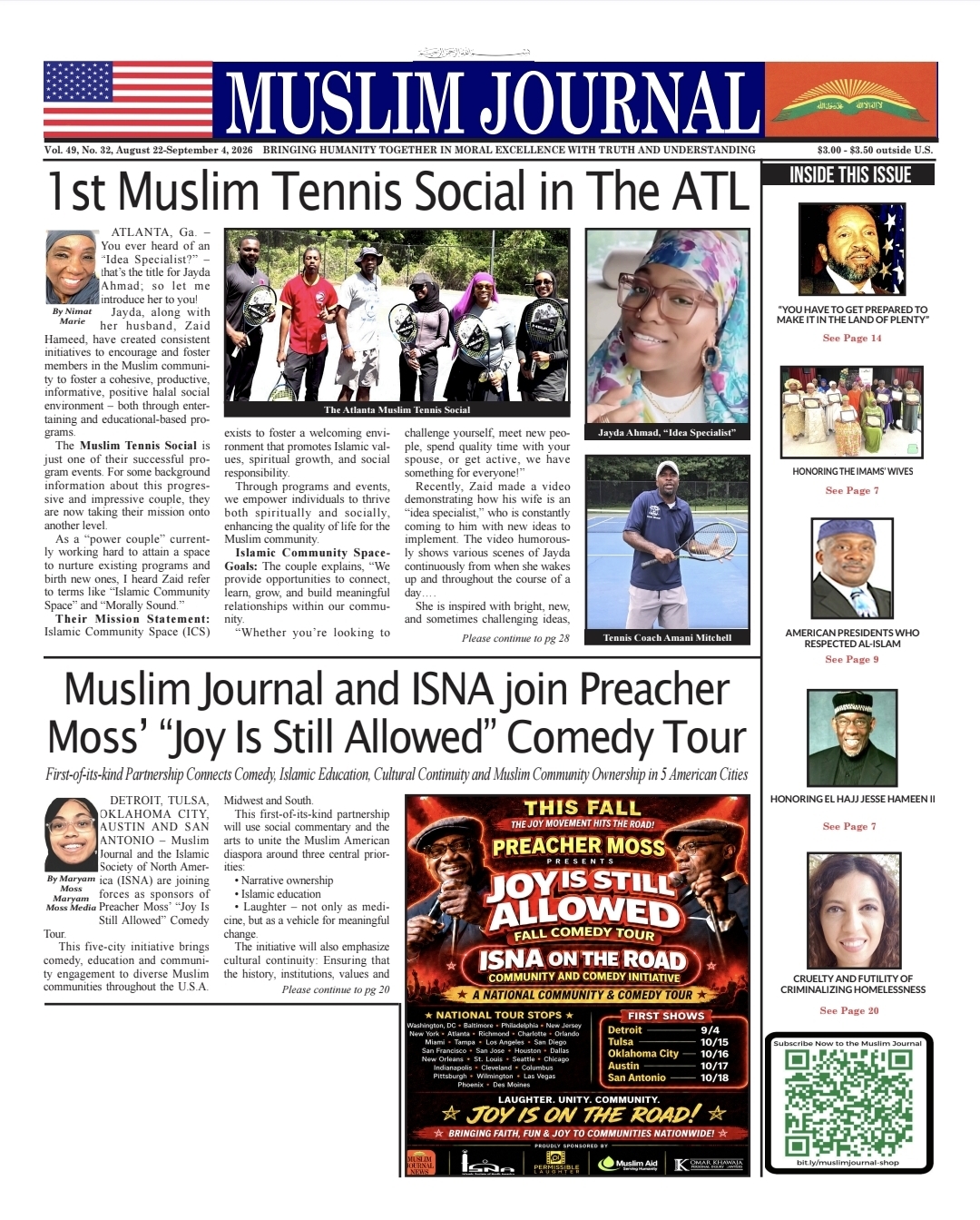 MUSLIM JOURNAL, VOL 49, NO 32, AUG 22 – SEP 4, 2026