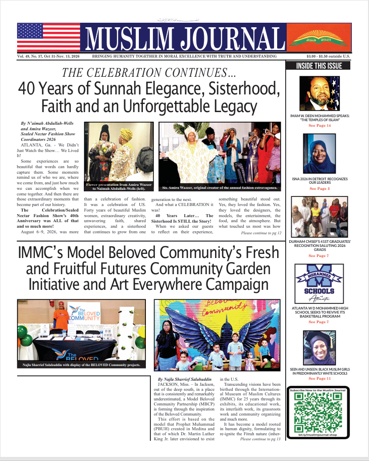 MUSLIM JOURNAL: VOL 49 NO 37 OCT 31-NOV 13, 2026
